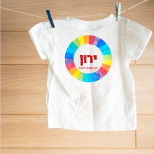 חולצה דגם מעגל צבעים