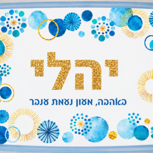 קופסת אוכל דגם יהלי טורקיז