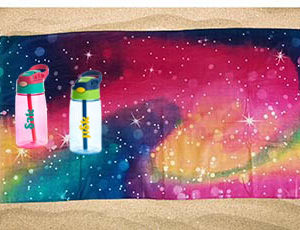 מגבת+בקבוק שתיה שקוף