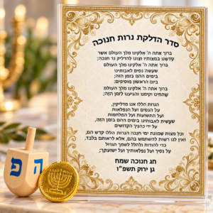 סדר הדלקת נרות חנוכה דגם 2