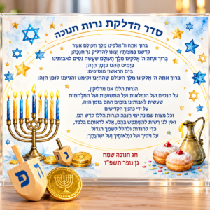 סדר הדלקת נרות חנוכה דגם 1