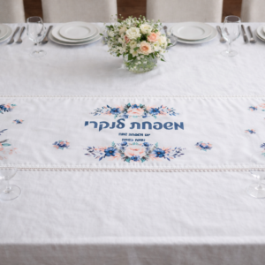 ראנר ומפת שולחן דוחה כתמים ונוזלים